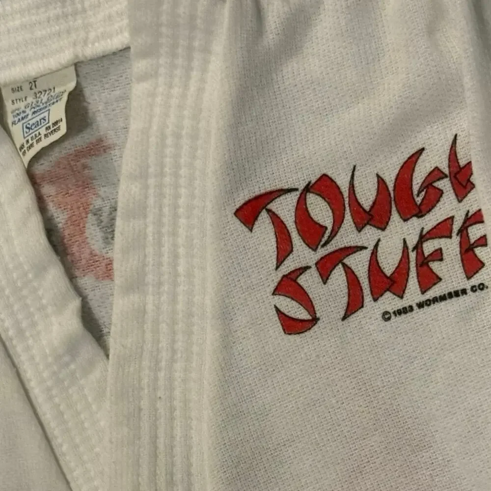 Vintage 80s Tough Stuff Dragon Master 1983 Martial Arts Gi Youth 2T No Belt